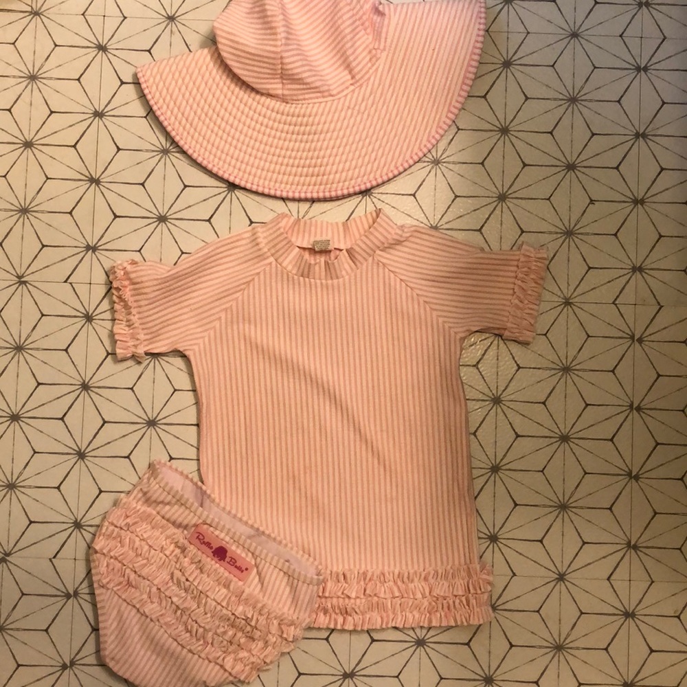 Ruffle bits kids bathing suit outfit